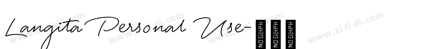Langita Personal Use字体转换